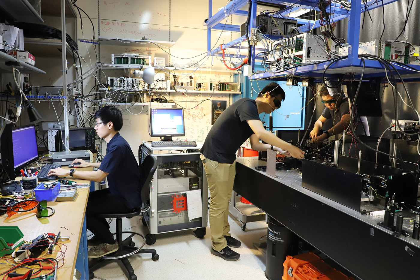 Generating quantum random numbers at the Centre for Quantum Technologies in Singapore. 
