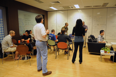 Workshop happening in the CQT Quantum Cafe.